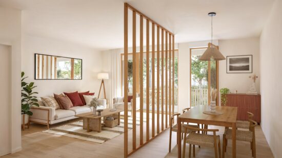 Un aménagement proposé dans certain logements de la résidence Hibana à Aubervilliers