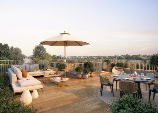 Une terrasse paysagée à Saint Germain